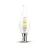 Bec LED retro E14 cu flacara 4W 400LM alb cald 3000K