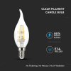 Bec LED retro E14 cu flacara 4W 400LM alb cald 3000K