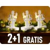 Solight LED Angels, lemn, culoare albă, 2xAA, 2+1 gratis! [1V219]