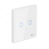 Comutator de perete wireless Sonoff 433MHz Sursă de alimentare 2xCR2032 (nu este inclusă) 2 canale Alb [T2EU2C-RF]