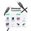 UGREEN USB-C -> Cablu Lightning, 1m, negru [US387]