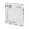 Comutator de perete pentru comutator V-TAC Smart/RF, 2 butoane [pentru 8458, 8459]