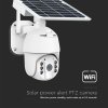 Cameră PTZ solară inteligentă V-TAC HD cu PIR, WiFi, 2MP, audio bidirecțional, IP65, alb (aplicație V-TAC Smart Light)