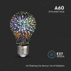 Bec cu filament 3D LED E27 3W (20lm), 300°, A60, 3000K