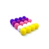 LIGHT CAPS® amestec amestecati alb+galben+roz+2 nuante de violet, 20 buc la pachet
