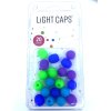 LIGHT CAPS® amestec mov+verde+2 nuanțe de albastru, 20 buc la pachet