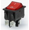 Comutator basculant I/O pătrat roșu iluminat din spate 16A/250V  [OR-AE-13179/R/B]