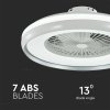 Ventilator de tavan 45W cu lumina LED cu telecomanda, CCT, 3795lm