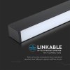 Corp LED linear, montat pe plafon, 40W, 3300lm, negru, dimabil 0-10V, chip SAMSUNG, 6400K (Barva světla Alb rece)