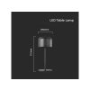 Lampă de masă LED reîncărcabilă 1.5W, 150lm, 2200mAh, CCT, neagră