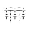 Lanț de lumină cu LED 20m+20x bec E27 1W, 80ml, negru [LG-3/20M/E27/3]
