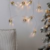 Lanț cu clopoței de Crăciun cu LED, 10x LED, auriu, 1,5 m, 2xAA [1V272]