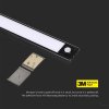 ✾ Lampă LED pentru dulapuri și rafturi 2,5W, 260lm, 60CM, 5V, 1A, negru, IP20