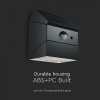 Lampă solară de perete LED cu senzor 2.5W, 300lm, CCT, neagră, 1+1 gratis!