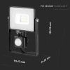Reflector LED de 10W cu senzor, cip SAMSUNG/2-PACK!