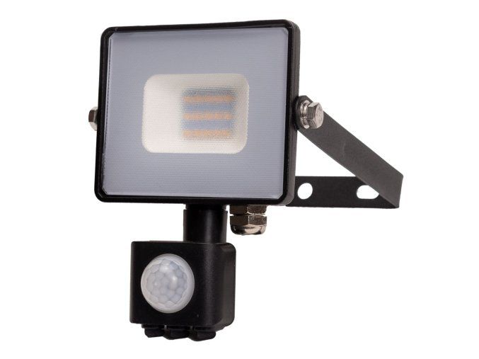 schwarzer LED-Strahler 10W mit Sensor