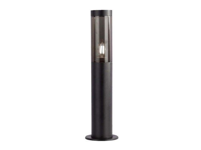 130776 cerny zahradni sloupek pro zarovku e27 45cm