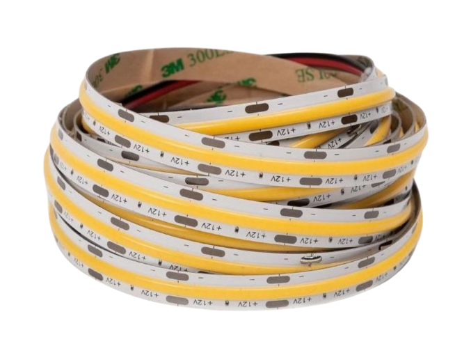 124501 6 cob led pasek 8w m 12v bez kryti ip20