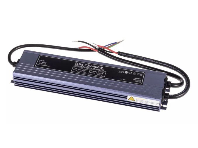 127499 led zdroj trafo 12v 400w ip67 slim