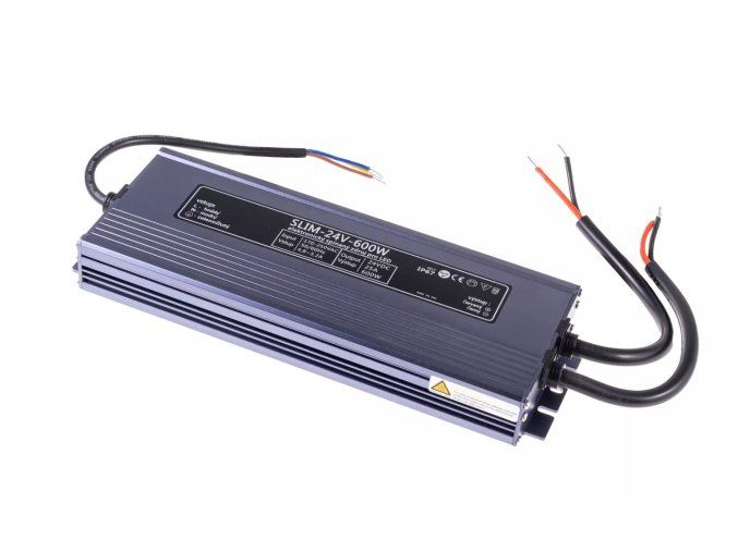 128282 led zdroj trafo 24v 600w ip67 slim