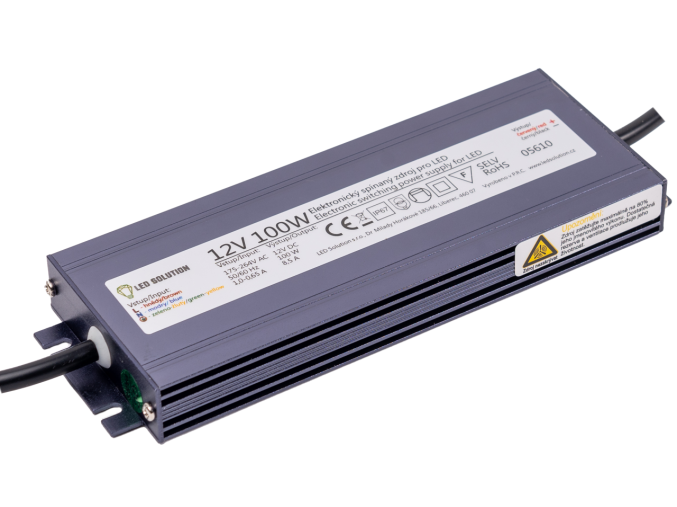 67413 LED-Quellentransformator 12V 100W IP67 Slim