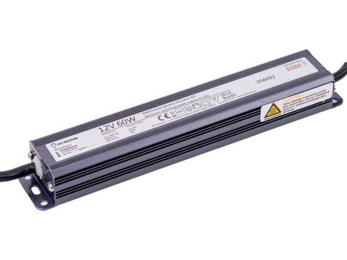 67671 LED-Quellentransformator 12V 60W IP67 Slim