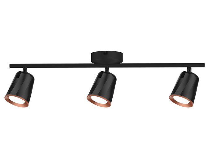 Schwarze LED-Deckenleuchte 18W (Lichtfarbe Warmweiß)