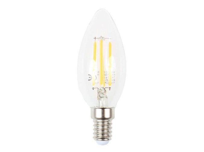 128679 led zarovka svicka filament 4w e14 stmivatelna