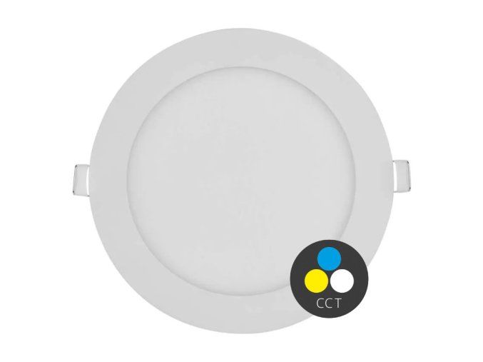 129186 bily vestavny led panel kulaty 174mm 12w 24v cct