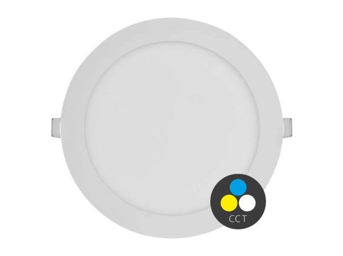 129189 bily vestavny led panel kulaty 225mm 18w 24v cct