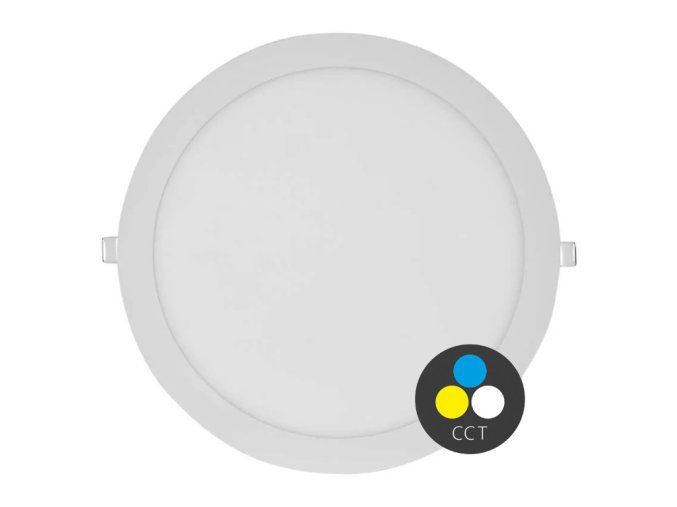 129192 bily vestavny led panel kulaty 300mm 24w 24v cct