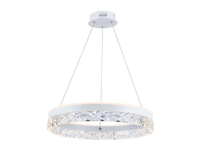 130749 bile zavesne led svitidlo kulate designove 50cm 25w