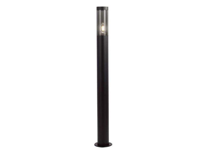 130779 cerny zahradni sloupek pro zarovku e27 100cm