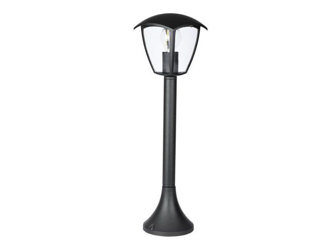 131031 cerna zahradni lampa pro zarovku e27 60cm