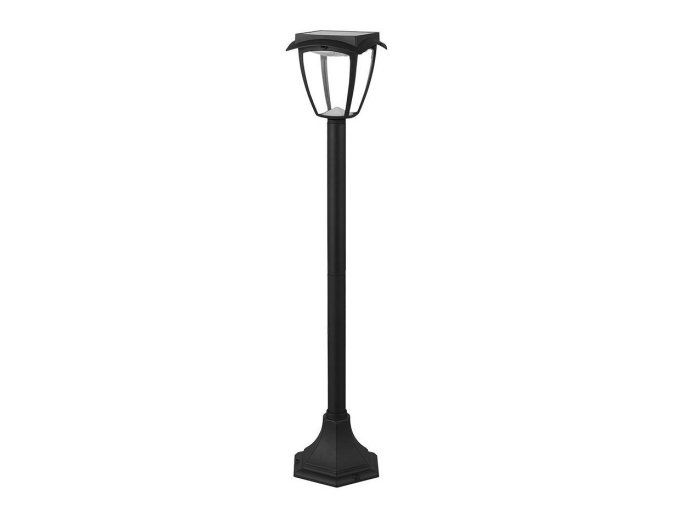 131067 cerna led zahradni solarni lampa 2w ip65 93cm