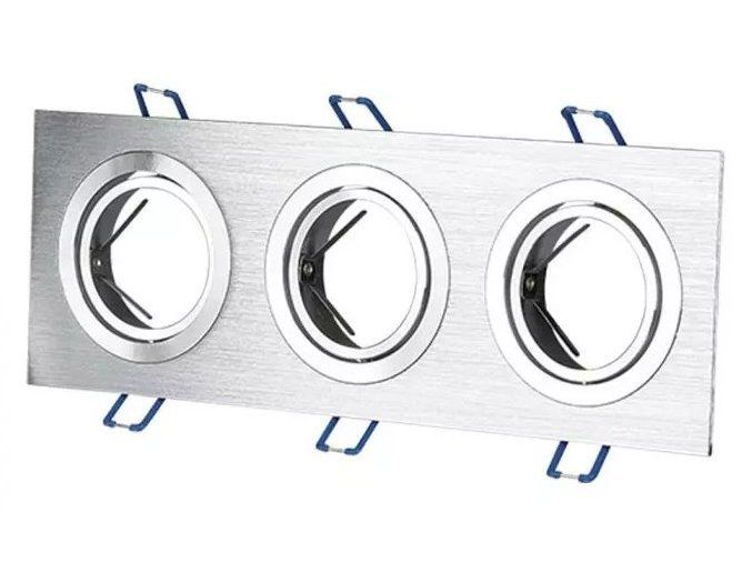 Dreifachrahmen aus gebürstetem Aluminium