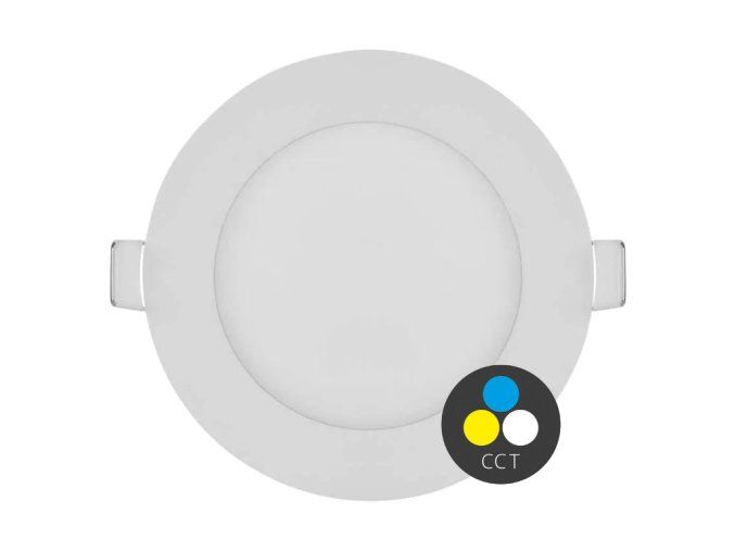 129183 bily vestavny led panel kulaty 120mm 6w 24v cct