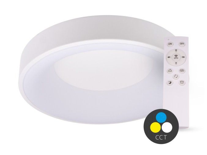 129531 smart tuya bile led stropni svitidlo kulate 480mm 48w cct s do