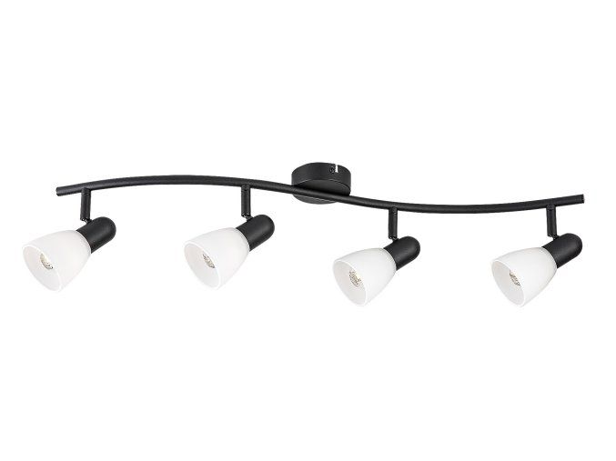 139437 cerne stropni svitidlo soma pro zarovku 4x e14