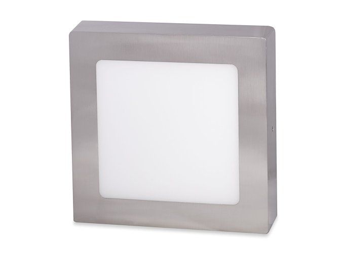 silberfarben montiertes LED-Panel 225 x 225 mm