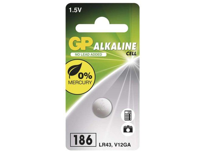 79848 Alkaline-Knopfzelle GP 186F LR43 1 Stück