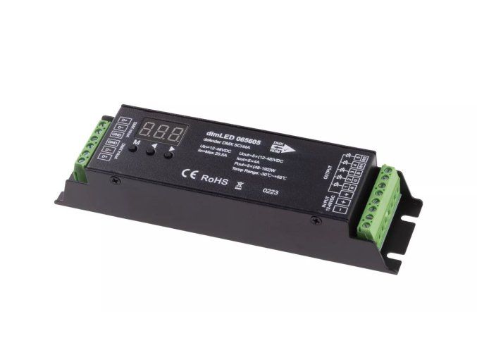 128375 dimled dmx dekoder pro led pasky 5 kanalovy