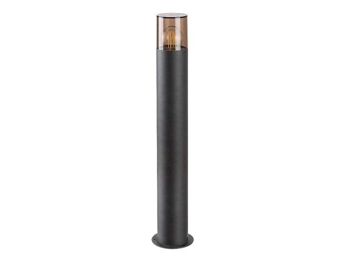 133782 cerny zahradni sloupek teplice pro zarovku e27 60cm