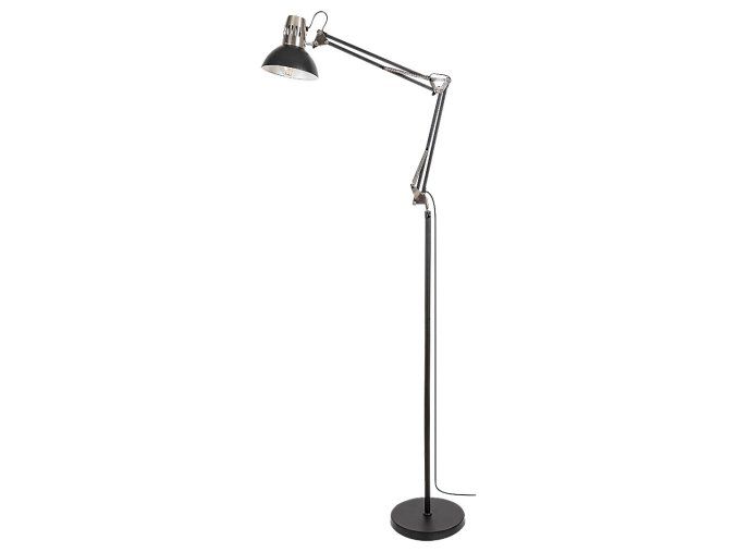 134856 cerna stojaci lampa aristeo pro zarovku e27