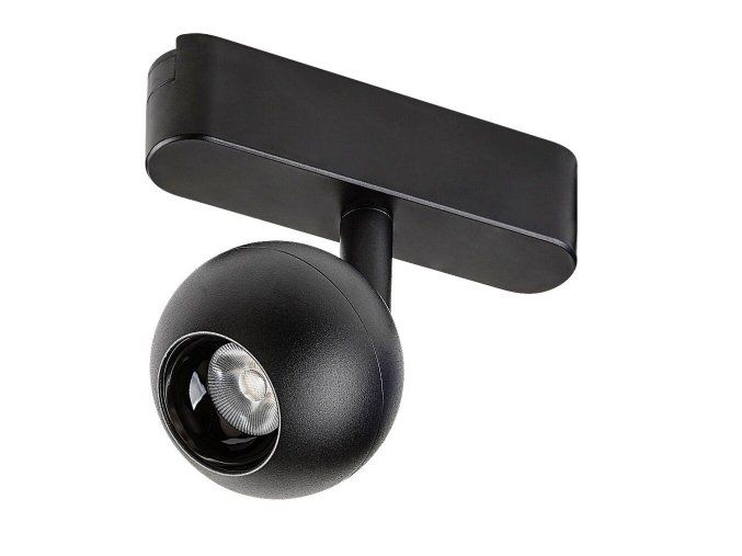 134739 cerny listovy led reflektor kulovy litrack spot 1f 5w