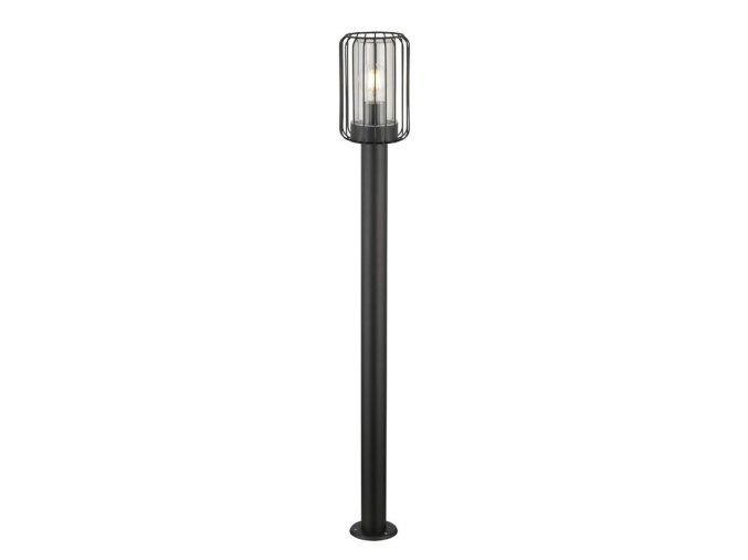136425 cerny zahradni sloupek tarpa pro zarovku e27 100cm