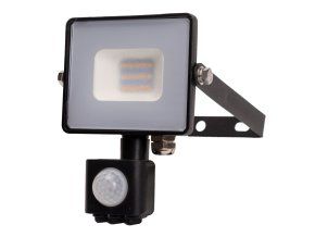 schwarzer LED-Strahler 10W mit Sensor