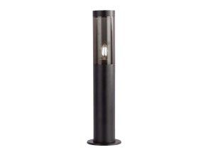130776 cerny zahradni sloupek pro zarovku e27 45cm
