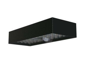 130740 cerne led nastenne solarni svitidlo s pohybovym cidlem 6w ip65