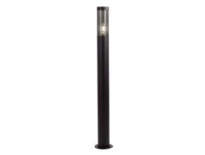130779 cerny zahradni sloupek pro zarovku e27 100cm
